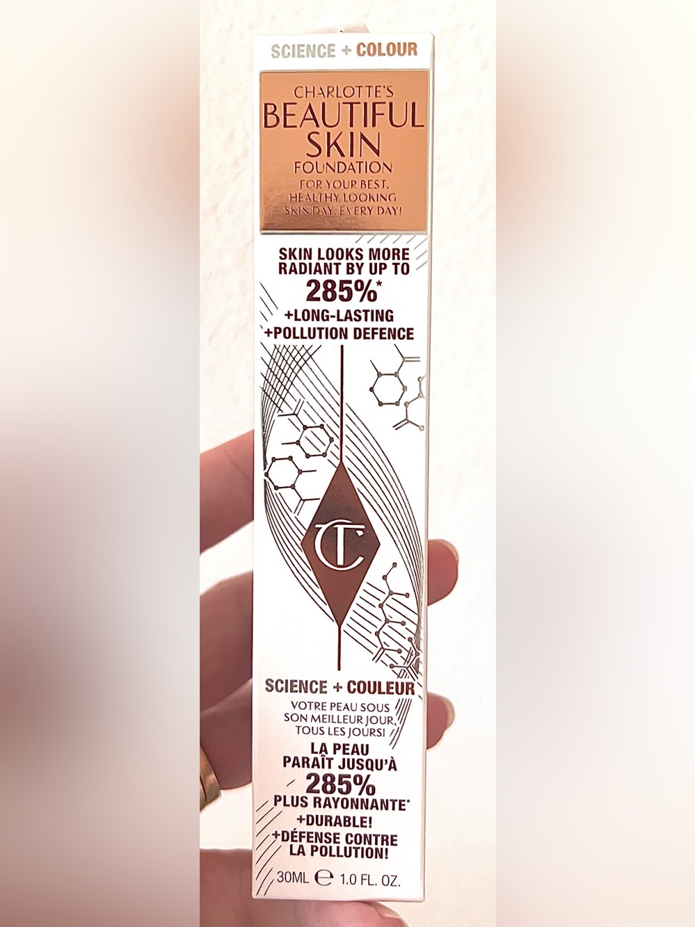 Charlotte Tilbury Beautiful Skin Foundation Shade 1  Neutral 1 oz new